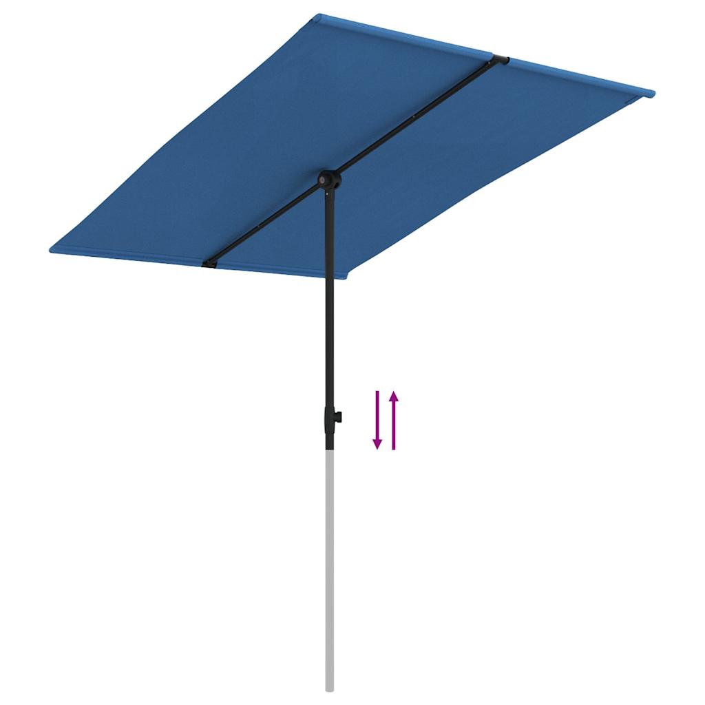 Sonnenschirm mit Aluminium-Mast 2x1,5 m Azurblau
