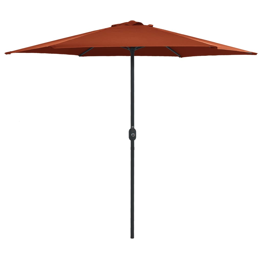 Sonnenschirm mit Aluminium-Mast 270x246 cm Terrakotta