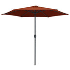 Sonnenschirm mit Aluminium-Mast 270x246 cm Terrakotta