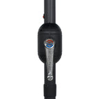 Sonnenschirm mit LED-Beleuchtung und Alu-Mast 270 cm Azurblau