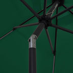 Sonnenschirm mit LED-Beleuchtung und Alu-Mast 300 cm Grün