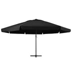 Sonnenschirm mit Aluminium-Mast 500 cm Schwarz