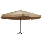 Sonnenschirm mit Aluminium-Mast 600 cm Taupe