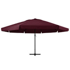 Sonnenschirm mit Aluminium-Mast 600 cm Bordeauxrot