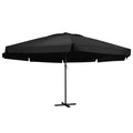 Sonnenschirm mit Aluminium-Mast 600 cm Schwarz