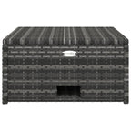4-tlg. Garten-Lounge-Set mit Auflagen Poly Rattan Grau