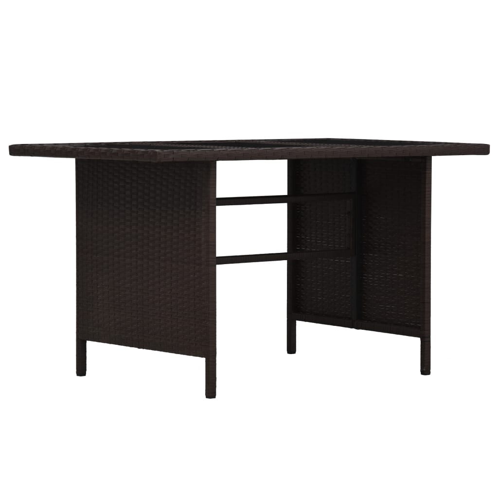 3-tlg. Garten-Lounge-Set mit Auflagen Poly Rattan Braun