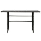 3-tlg. Garten-Lounge-Set mit Auflagen Poly Rattan Grau