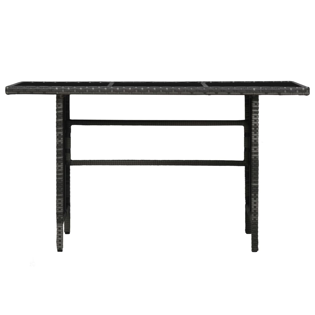 3-tlg. Garten-Lounge-Set mit Auflagen Poly Rattan Grau