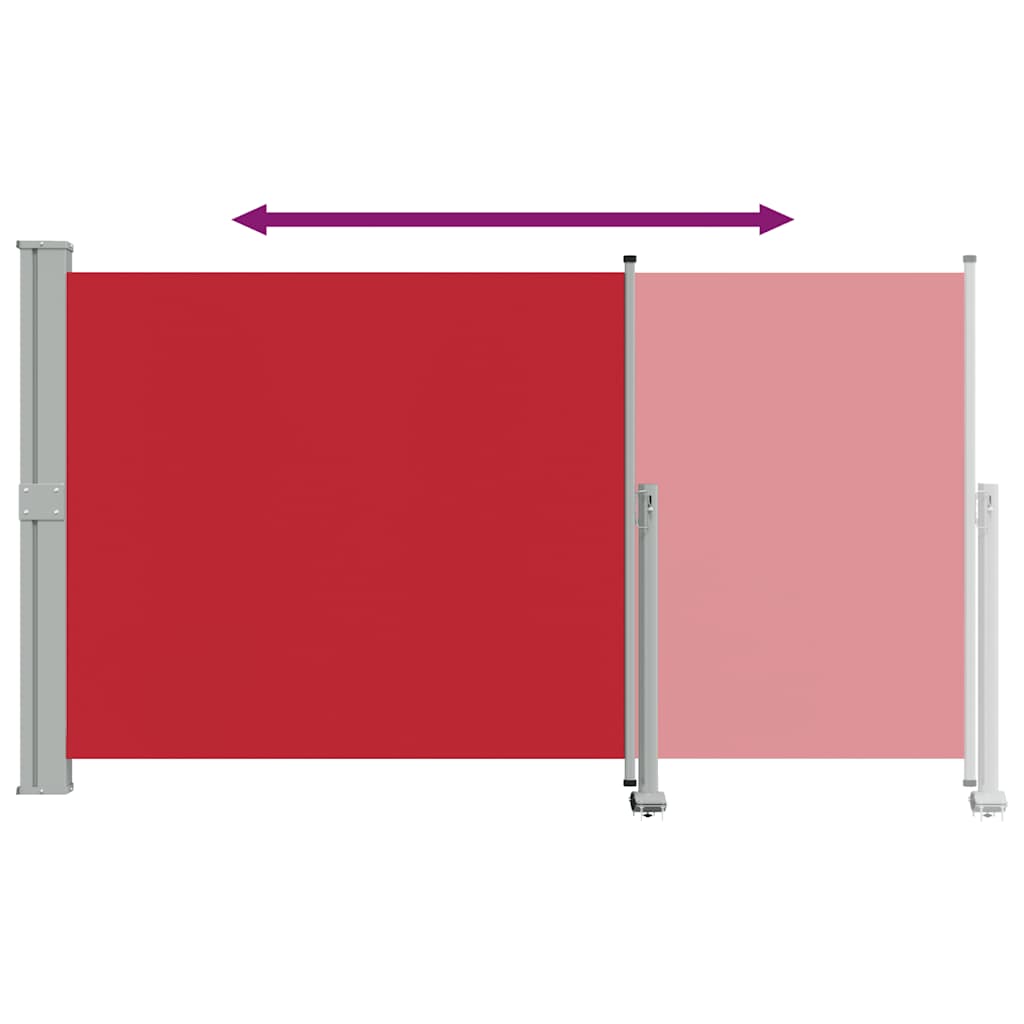Ausziehbare Seitenmarkise 140 x 300 cm Rot
