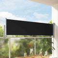 Ausziehbare Seitenmarkise 80×300 cm Schwarz