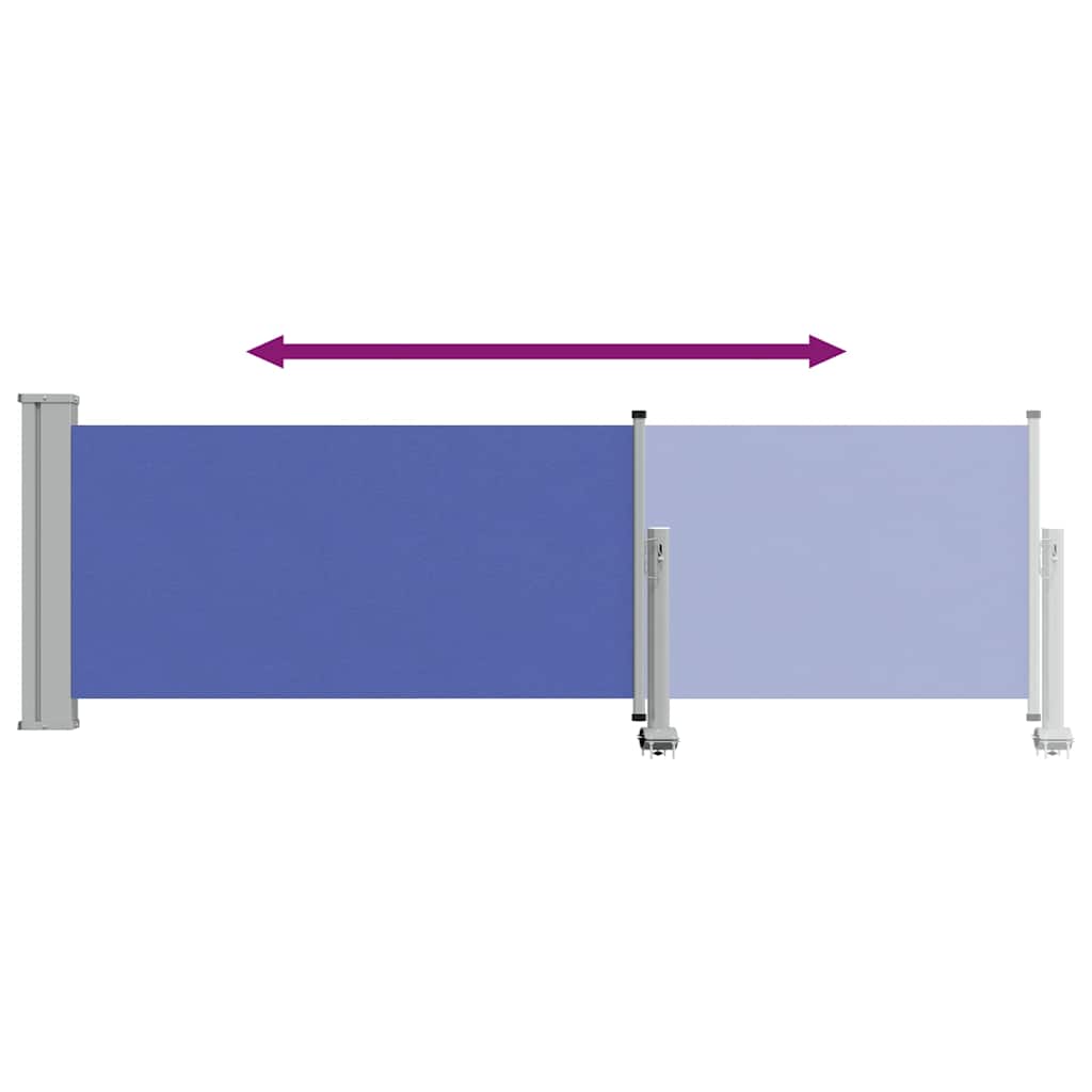 Ausziehbare Seitenmarkise 80×300 cm Blau