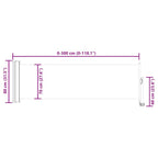 Ausziehbare Seitenmarkise 80×300 cm Rot