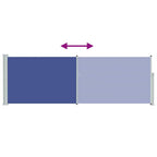 Ausziehbare Seitenmarkise 100x300 cm Blau