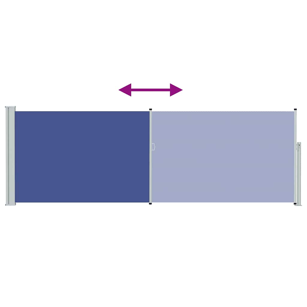 Ausziehbare Seitenmarkise 100x300 cm Blau