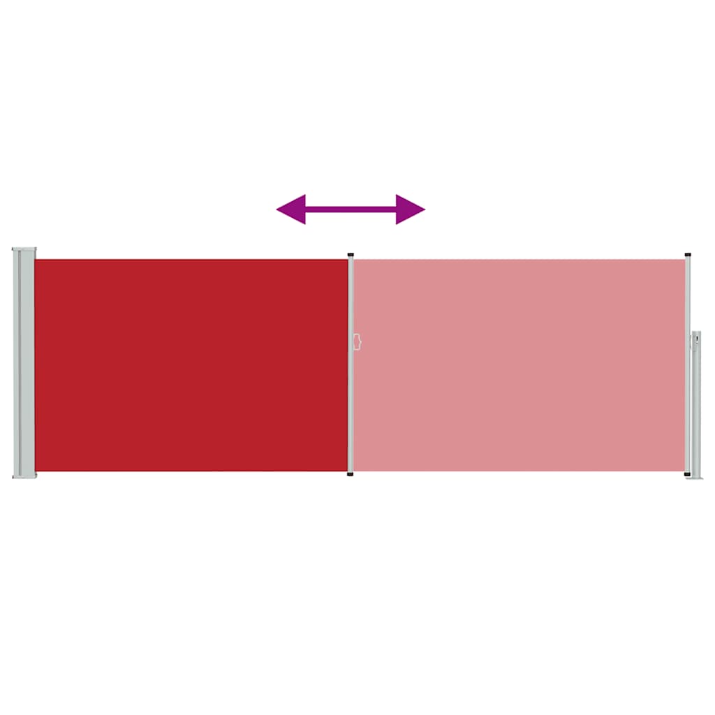 Ausziehbare Seitenmarkise 100x300 cm Rot