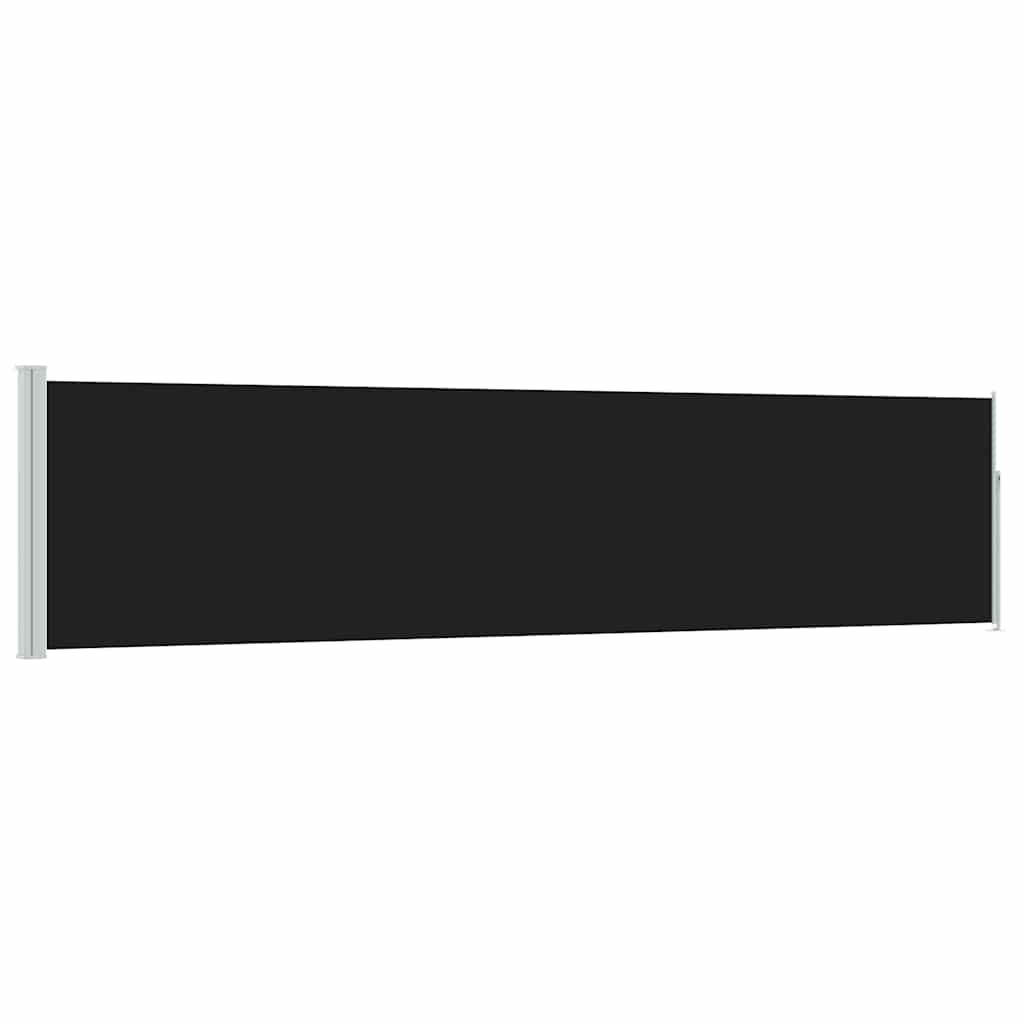 Ausziehbare Seitenmarkise 120×500 cm Schwarz