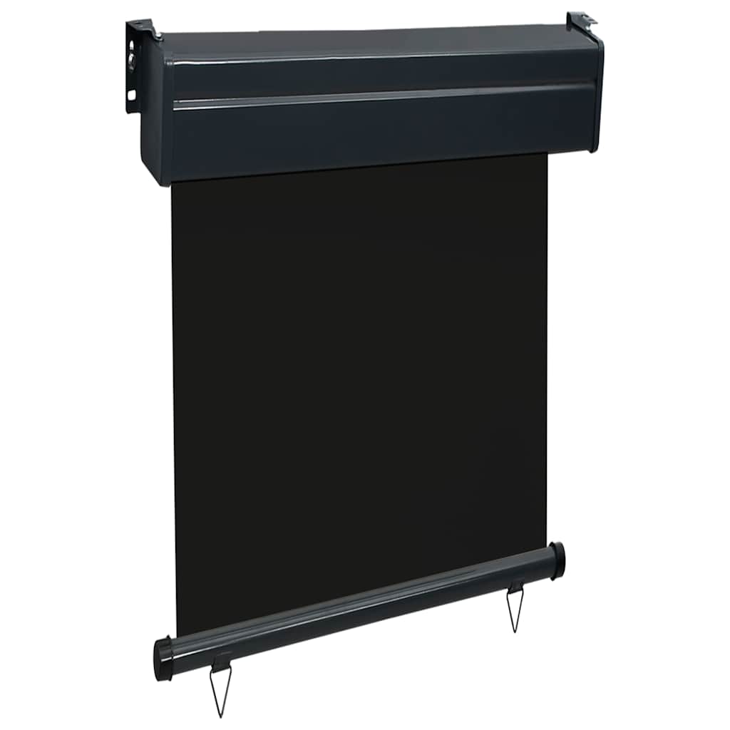 Balkon-Seitenmarkise 65x250 cm Schwarz