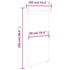 Balkon-Seitenmarkise 105x250 cm Creme