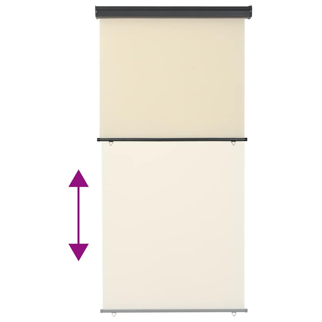 Balkon-Seitenmarkise 125x250 cm Creme