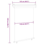 Balkon-Seitenmarkise 125x250 cm Braun