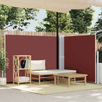 Ausziehbare Seitenmarkise Braun 140 x 600 cm
