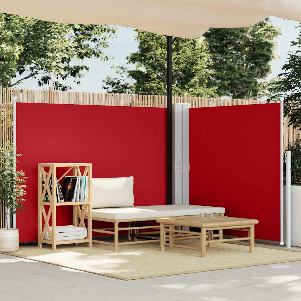 Ausziehbare Seitenmarkise Rot 140 x 600 cm