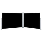 Ausziehbare Seitenmarkise Schwarz 100 x 1000 cm