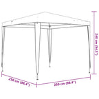 Partyzelt 2,5 x 2,5 m Weiß