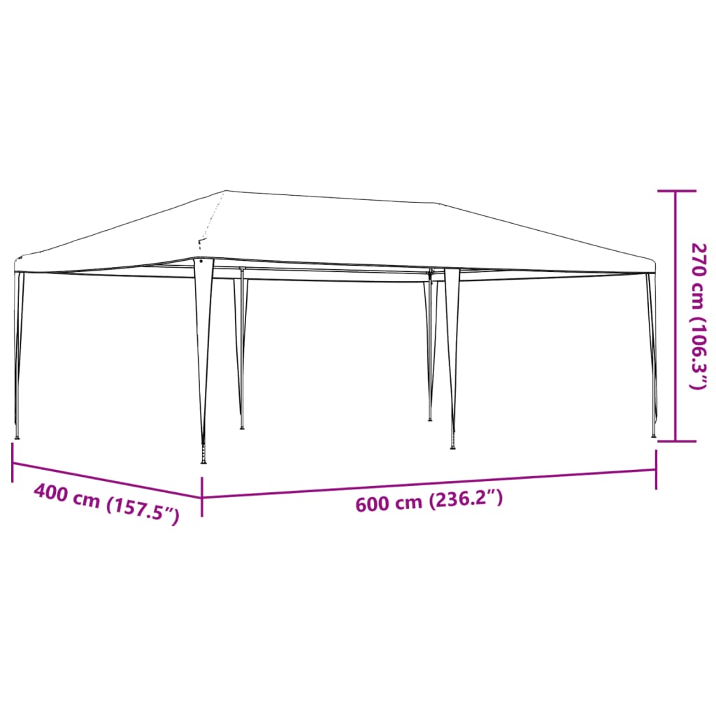 Profi-Partyzelt 4×6 m Grün 90 g/m²