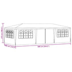 Profi-Partyzelt mit Seitenwänden 4×9 m Anthrazit 90 g/m²