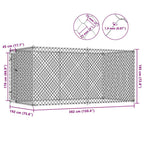 Outdoor-Hundezwinger 382x192x185 cm