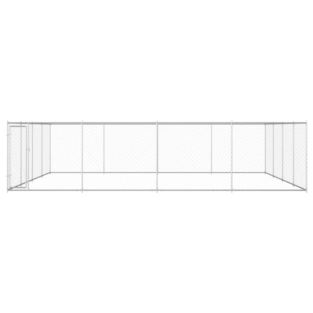 Outdoor-Hundezwinger Verzinkter Stahl 760x760x185 cm