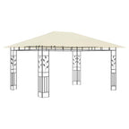 Pavillon mit Moskitonetz 4x3x2,73 m Creme 180 g/m²