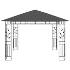 Pavillon mit Moskitonetz 3x3x2,73 m Anthrazit 180 g/m²