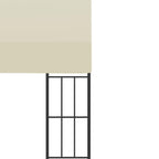 Wand-Pavillon 3x6 m Creme Stoff