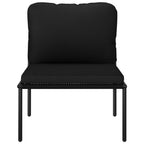 5-tlg. Garten-Lounge-Set mit Auflagen Schwarz PVC