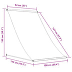 Einziehbare Markise 100×150 cm Blau und Weiß