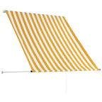 Einziehbare Markise 100×150 cm Gelb und Weiß