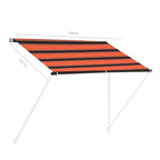 Einziehbare Markise 100×150 cm Orange und Braun