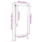 Außenrollo 100 x 270 cm Creme