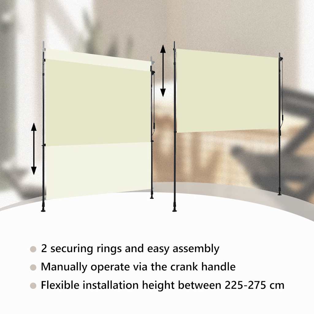Außenrollo 200 x 270 cm Creme