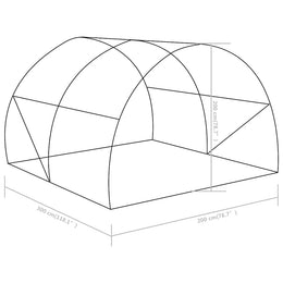 vidaXL Gewächshaus 6 m² 3x2x2 m