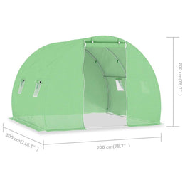 vidaXL Gewächshaus 6 m² 3x2x2 m