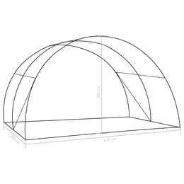 vidaXL Gewächshaus 8 m² 2x4x2 m