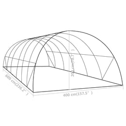 vidaXL Gewächshaus 24 m² 6x4x2 m