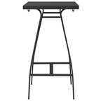 Garten-Bartisch Schwarz 60×60×110 cm Hartglas