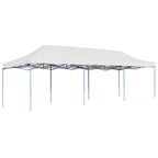 Pop-Up Partyzelt Faltbar 3 x 9 m Weiß