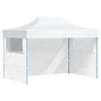 Profi-Partyzelt Faltbar mit 3 Seitenwänden 280x410x315 cm Stahl Weiß