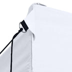 Profi-Partyzelt Faltbar mit 4 Seitenwänden 280x410x315 cm Stahl Weiß